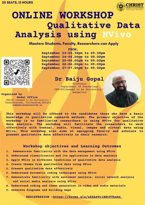 September 23, 2023, ONLINE WORKSHOP Qualitative Data Analysis using NVivo