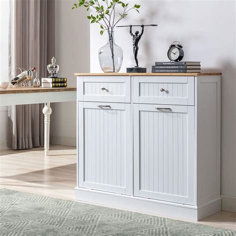 Gitua Double Tilt Out Trash Cabinet, Farmhouse Wooden India | Ubuy
