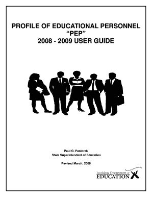 Fillable Online PROFILE OF EDUCATIONAL PERSONNEL - Louisiana Department ...