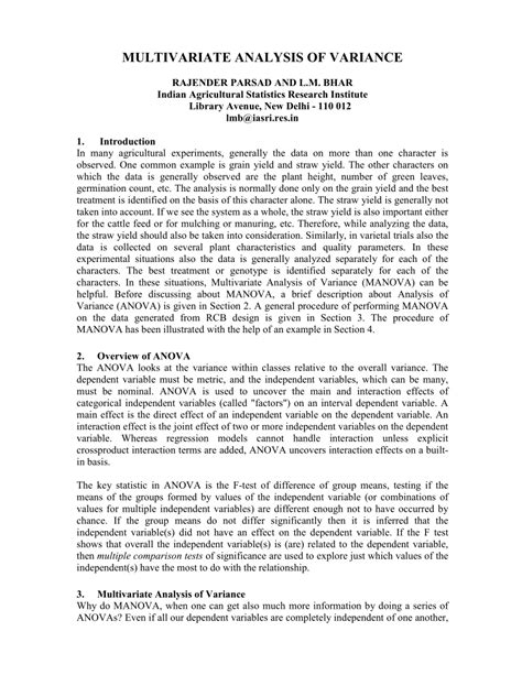 Multivariate analysis of variance Examples 的图像结果