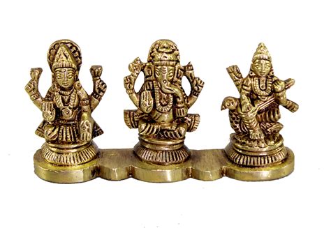 Buy ESPLANADE - Laxmi Ganesh Saraswati Idol - 2 inches Height | Ganesha ...