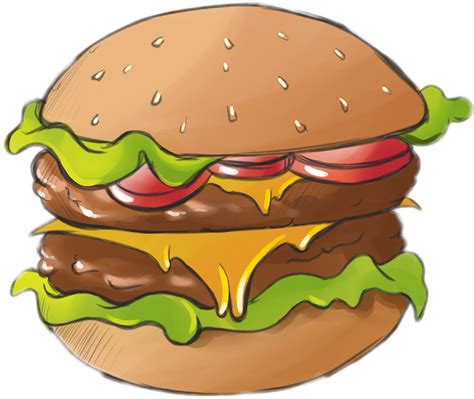 Fast Food Clipart - Hamburger - Png Download - Full Size Clipart ...