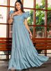 Grey Long Stylish Maxi Dress – Indian Rani