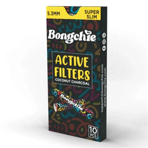 Bongchie Slim Active Filters 5.3MM – Coconut Charcoal Tips | Slimjim ...
