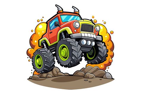 Monster Truck Clipart Vector Graphic by Depict_Design · Creative Fabrica
