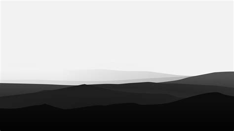 Minimalist Black & White Mountain Art - 4K Ultra HD Wallpaper
