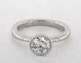 14K White Gold Milgrain Bezel Solitaire Engagement Ring-17567w14
