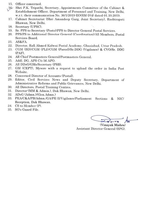WARM WELCOME TO NEW SECRETARY, DEPARTMENT OF POSTS & CHAIRPERSON ...