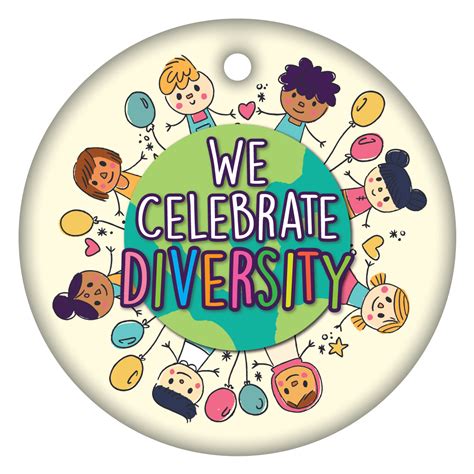 2" Circle Tags - We Celebrate Diversity