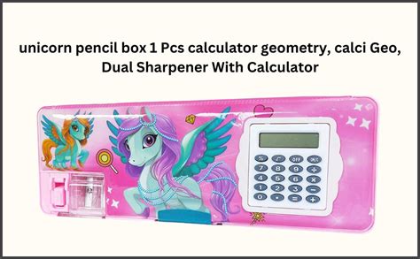 Urban Festivities Unicorn Calculator Pencil Boxs With Stationery Set ...