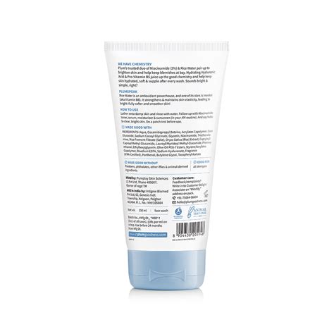 2% Niacinamide & Rice Water Face Wash – Sulphate-Free | Plum