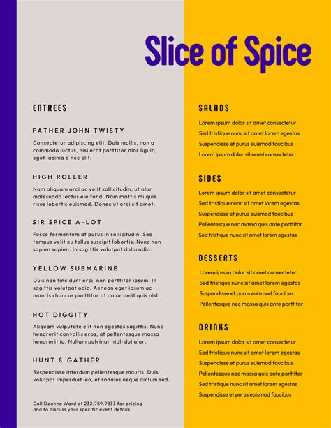 Catering Menu 的图像结果