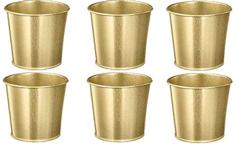 Ikea Plant Pot (9 cm/3 ", Brass) (Pack of 6) : Amazon.in: Garden & Outdoors