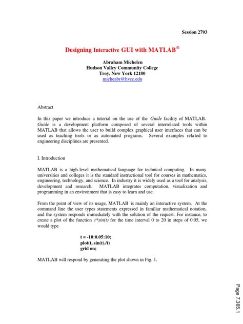 Image result for GUI Interface Design MATLAB