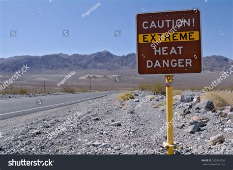 Warning Sign Death Valley National Park Stock Photo 252854056 ...