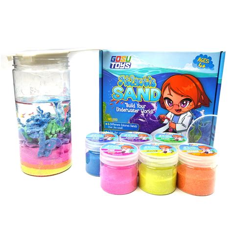 Amazon.com: Gosu Toys Atlantis Sand Hydrophobic Magic Sand Box Set Over ...
