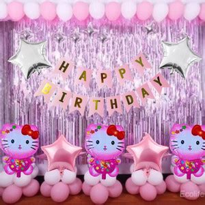 Flipkart.com | BUC Solid Kitty Happy Birthday Decoration kit items- 52 ...