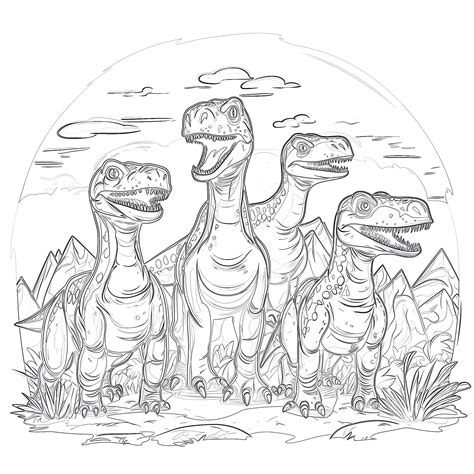 Dinosaurs Coloring Page | Coloring Pages Mimi Panda