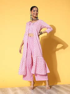 mokshi Women Crop Top Palazzo Set - Buy mokshi Women Crop Top Palazzo ...