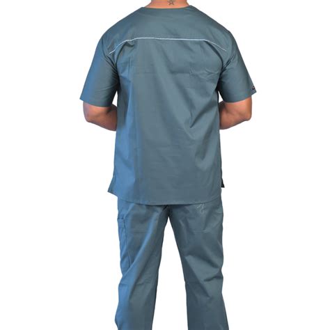 Slate V neck Cotton Stretchable hospital Scrubs – MedTogs Healthcare ...