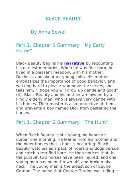 Black Beauty - penguin Book - BLACK BEAUTY By Anna Sewell Part 1 ...