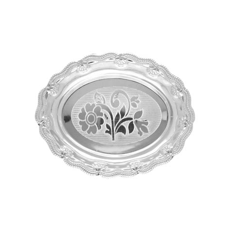 Sri Jagdamba Pearls 54 Grams Traditional Flower Design Thali | Designer ...