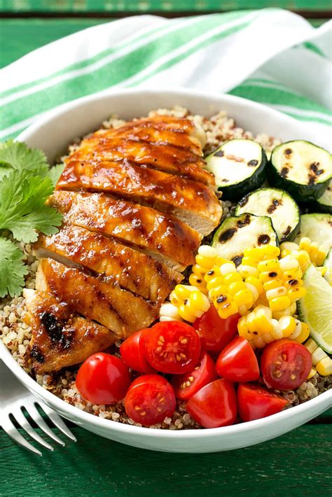 Barbecue Chicken Quinoa Bowl Recipe | Healthy Fitness Meals