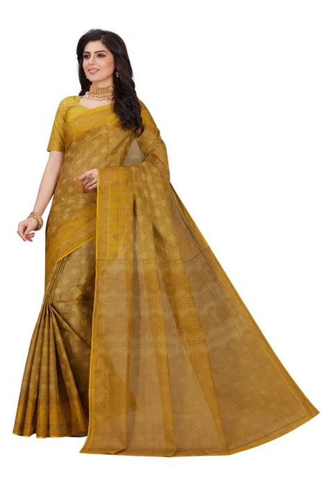 SHANVIKA Women's Pure Cotton Tie-Dye Print Saree With Blouse Piece (Snv ...