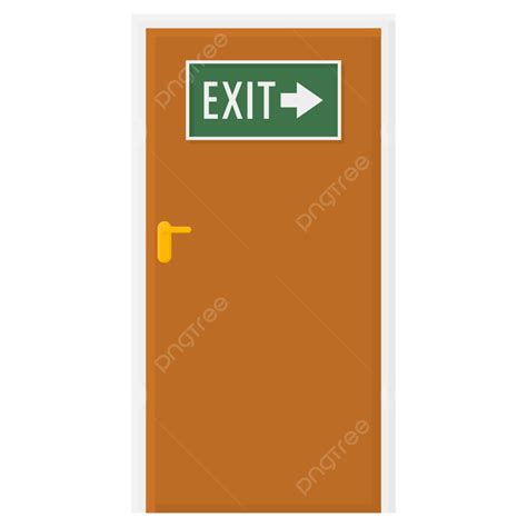 Brown Interior Exit Door Furniture Vector, Door, Exit, Design PNG and ...