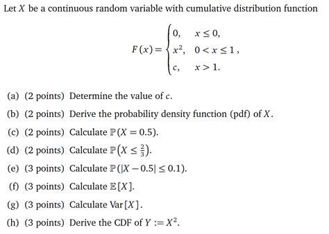 Image result for Continuous Random Variable Cumulative Distribution Function