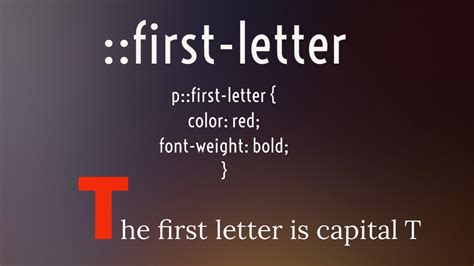 Image result for CSS First Letter