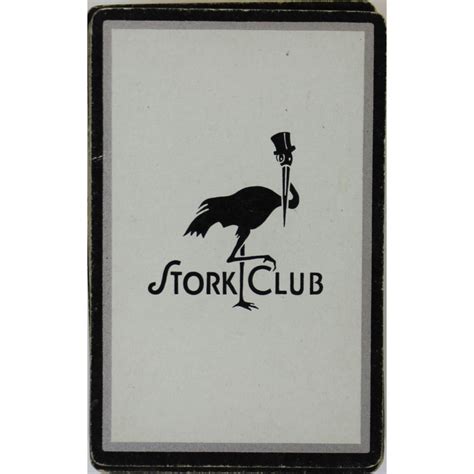 "The Stork Club Deck Of Playing Cards" (SOLD)