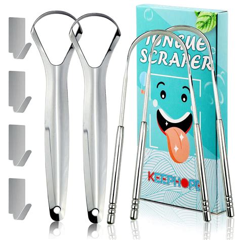 Tongue Scraper with Mini Hooks 4 Pack Medical Grade India | Ubuy