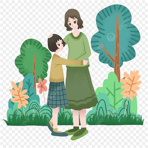Mother′s Day White Transparent, Mother S Day Plant Cartoon Illustration ...