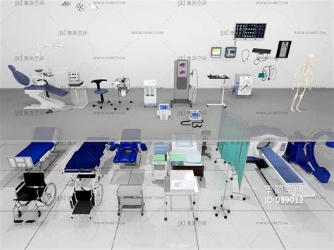 现代医疗器材器械设备组合3d模型下载-【集简空间】「每日更新」