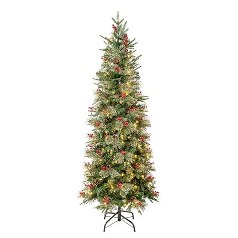 National Tree Company 6-ft Virginia Pine Pre-lit Artificial Christmas ...