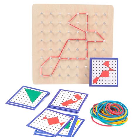 Legendog Geoboard Set Wooden Creative Geometric Graphic Educational Toy ...