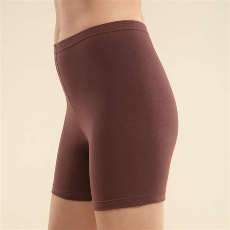 Stretch cotton cycling shorts-Chocolate-NYP083-Brown – Nykd by Nykaa