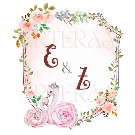 EZ Wedding Logo PNG | Couple Initials Monogram | E & Z Wedding Emblem ...