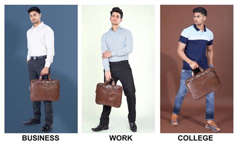 TWILIGHT Faux Leather Laptop Bags for Men Office Use - Fits Upto 15.6 ...