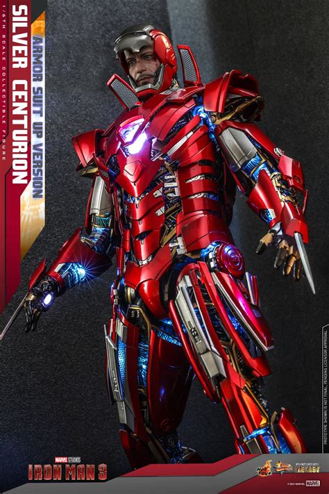 Iron Man 3 Mark XXXIII Silver Centurion Armor Deploys with Hot Toys
