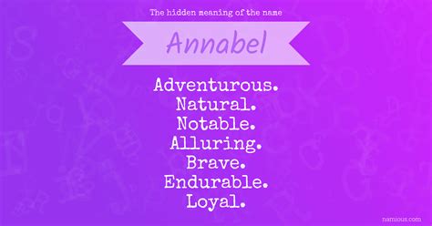 The hidden meaning of the name Annabel | Namious