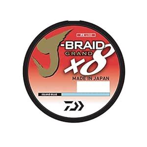 Daiwa JBGD8U10-300GL J-Braid X8 Grand Braided Line, 300 Yards, 10 Lbs ...