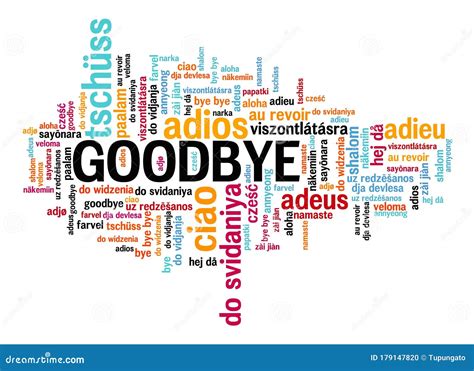 Goodbye text sign stock illustration. Illustration of translated ...