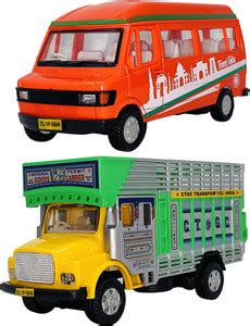 Giftary Set Of 2 Mini Size Made Of Plastic Indian Automobile Model ...