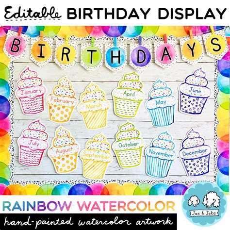 Printable Birthday Bulletin Board – Jax and Jake