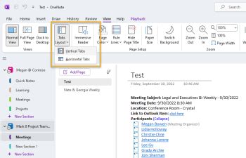 Image result for OneNote Navigation Pane