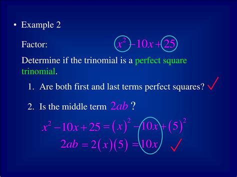 Image result for Example of Perfect Square Trinomial