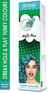 Streax Hold & Play Funky Hair Colour , Mystic Blue - Price in India ...