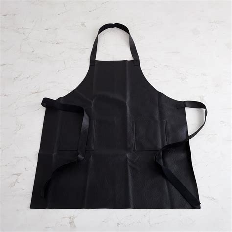 Buy Altos Black Solid Leather Apron from Home Centre at just INR 1299.0